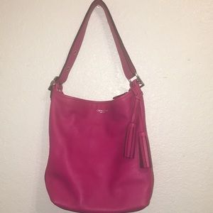 Pink coach shoulder purse